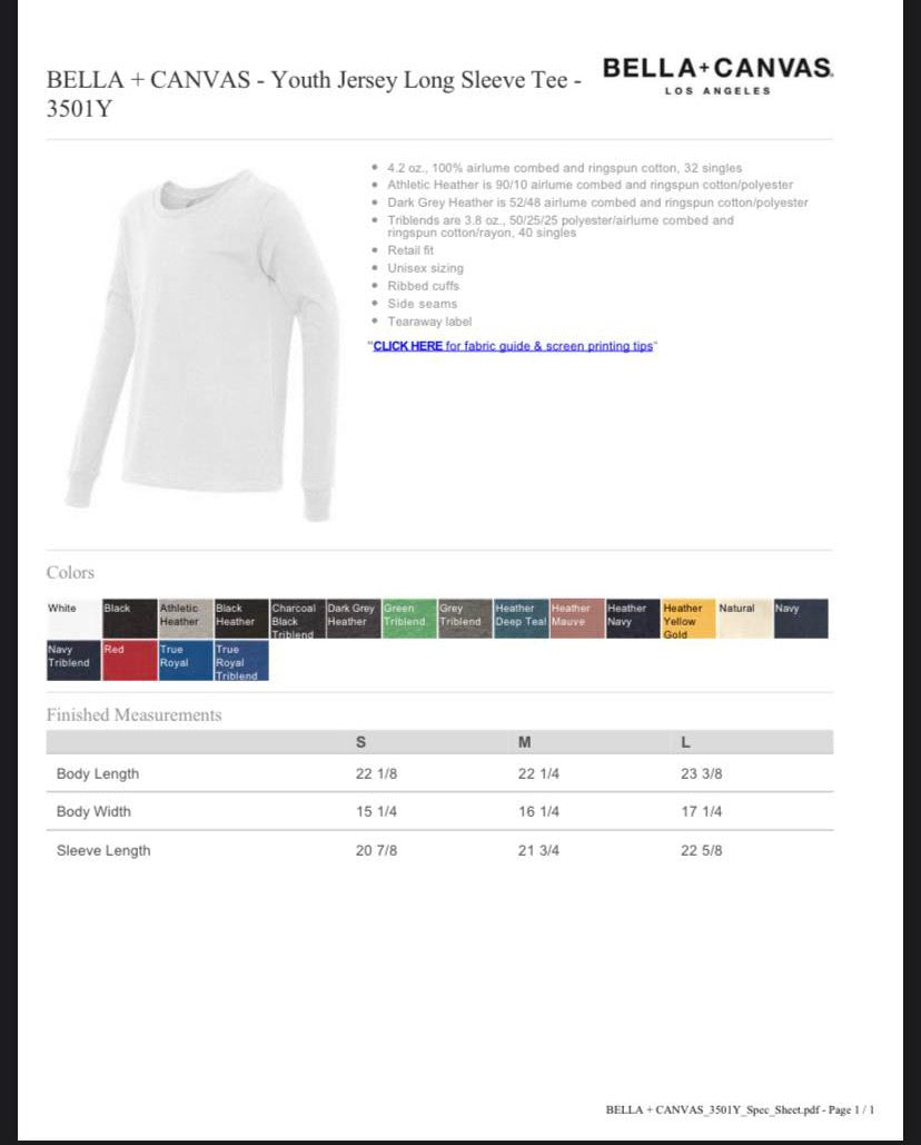 CHAOS LONG SLEEVE TEE YOUTH