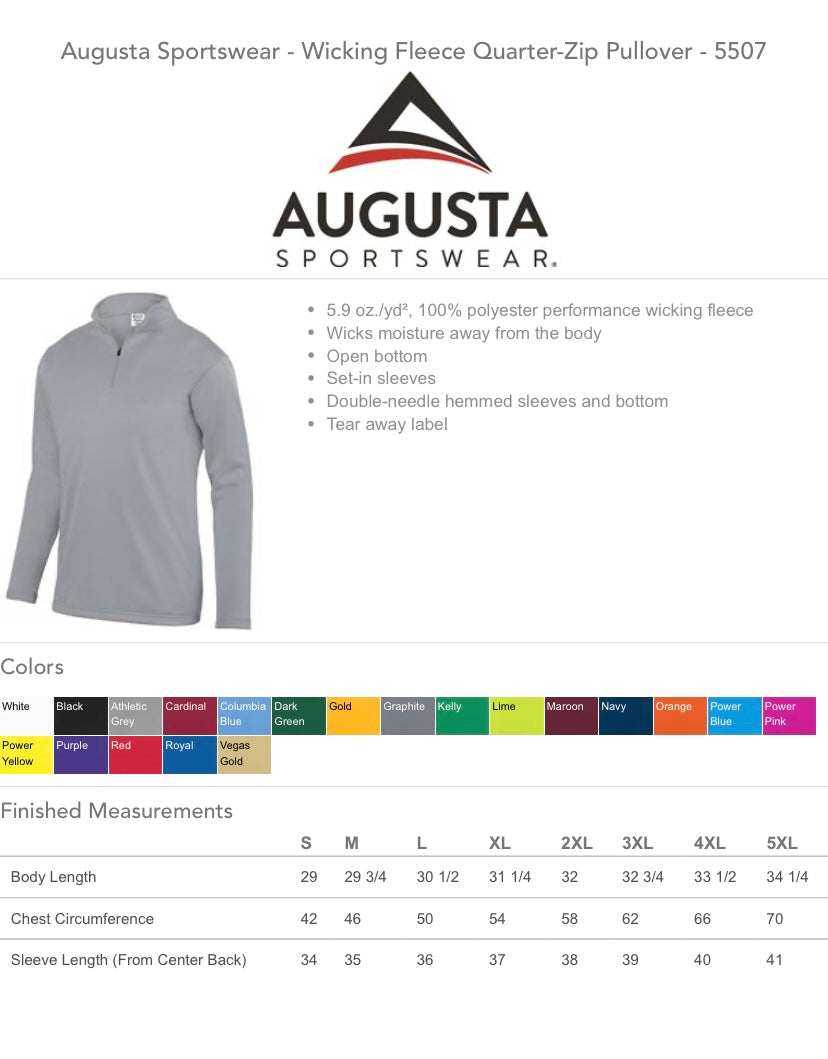 Arsenal 1/4 Zip Wicking Fleece Adult