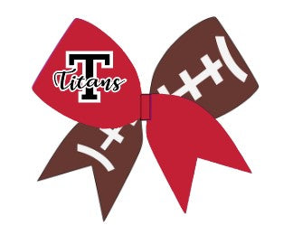 TITANS CHEER FAN GEAR FOOTBALL BOW