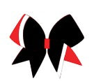 TITANS BLACK CHEER BOW