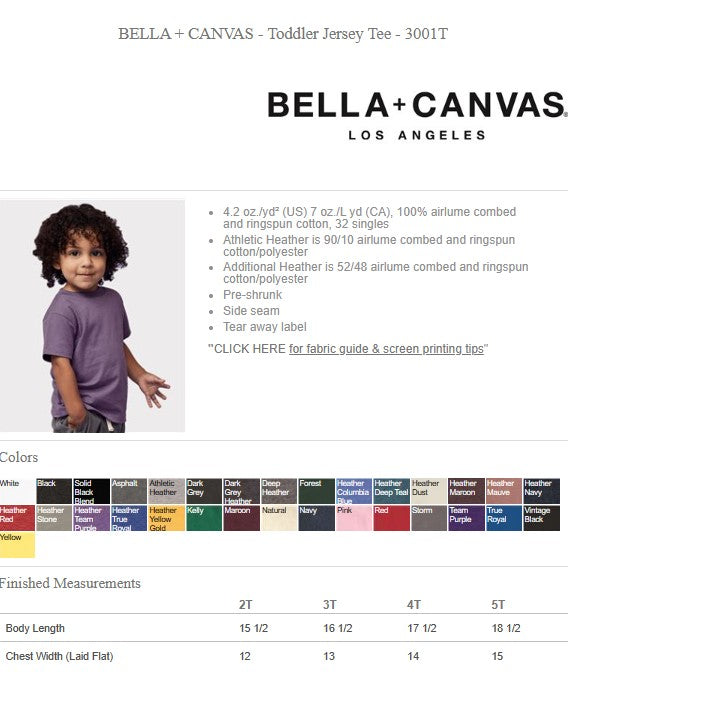 Shamrocks Short sleeve tee Bella + Canvas Youth/Toddler