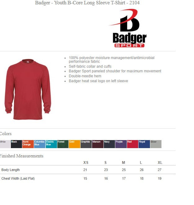 ARSENAL LONG SLEEVE DRI-FIT TEE YOUTH
