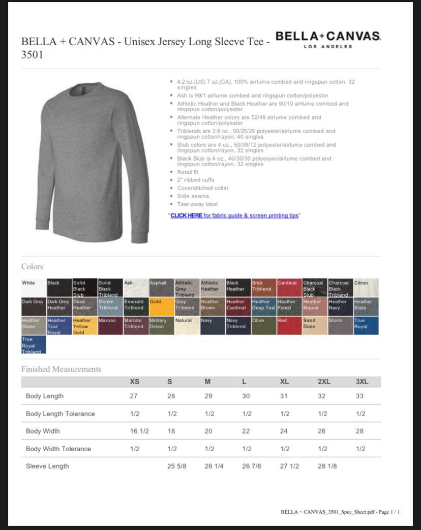 CHAOS  LONG SLEEVE TEE ADULT