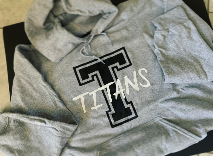 RTS Adult Grey Hooded Sweatshirt