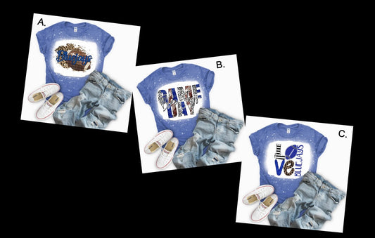 Bluejays Short Sleeve Bleached Tee