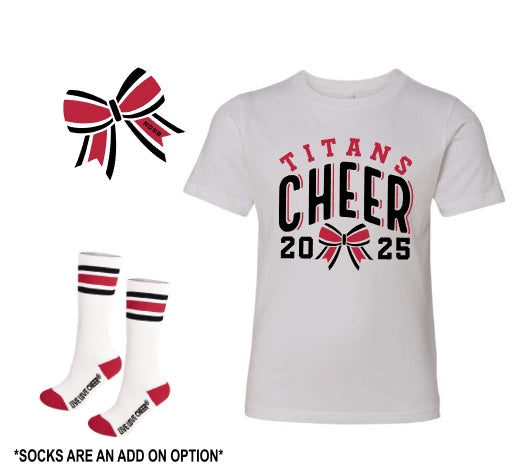 TITANS CHEER TEE/BOW PACKAGE