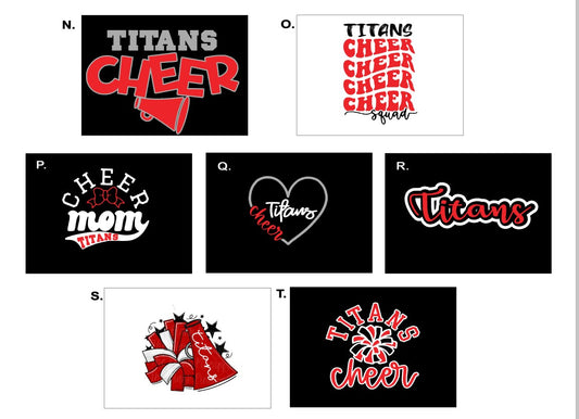 Titans Cheer Fan Gear Short sleeve tee Bella + Canvas Adult