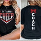 TITANS CHEER FRONT/ BACK COACH TEE