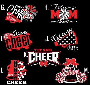 Titan Cheer fan gear Short sleeve tee Bella + Canvas Youth/Toddler