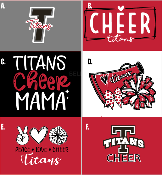 Titans Cheer Fan Gear Short sleeve tee Bella + Canvas Adult