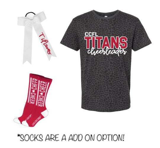 TITANS CHEER TEE/BOW PACKAGE