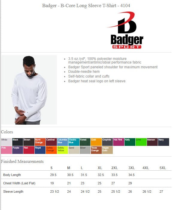 LFS LONG SLEEVE DRI-FIT TEE ADULT
