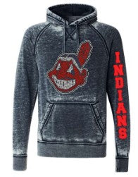 TSBA INDIANS GLITTER AND BLING Burnout Hoodie with LOGO