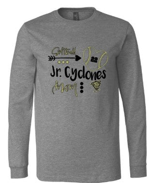 JR CYCLONES LONG SLEEVE TEE MOM DESIGN