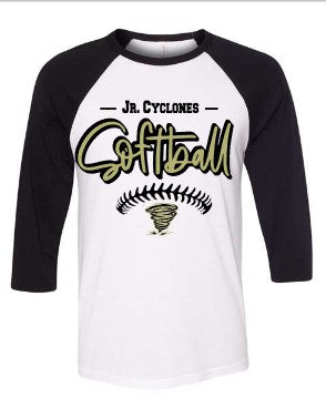 JR CYCLONES BASEBALL TEE LACES DESIGN
