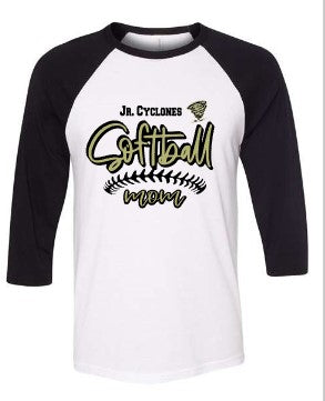 JR CYCLONES BASEBALL TEE LACES DESIGN
