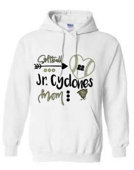 JR CYCLONES HOODED SWEATSHIRT MOM DESIGN