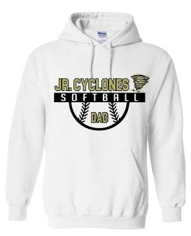 JR CYCLONES HOODED SWEATSHIRT HALF BALL DESIGN