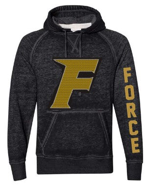 FORCE GLITTER AND BLING Burnout Hoodie with LOGO