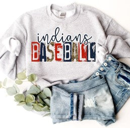 TSBA INDIANS Crew Sweatshirt- JERZEES