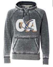 OUTLAW Burnout Hoodie with Rhinestone& Bling