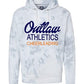 Tie-Dye Fleece Hooded Sweatshirt with Outlaw Athletics Design A.